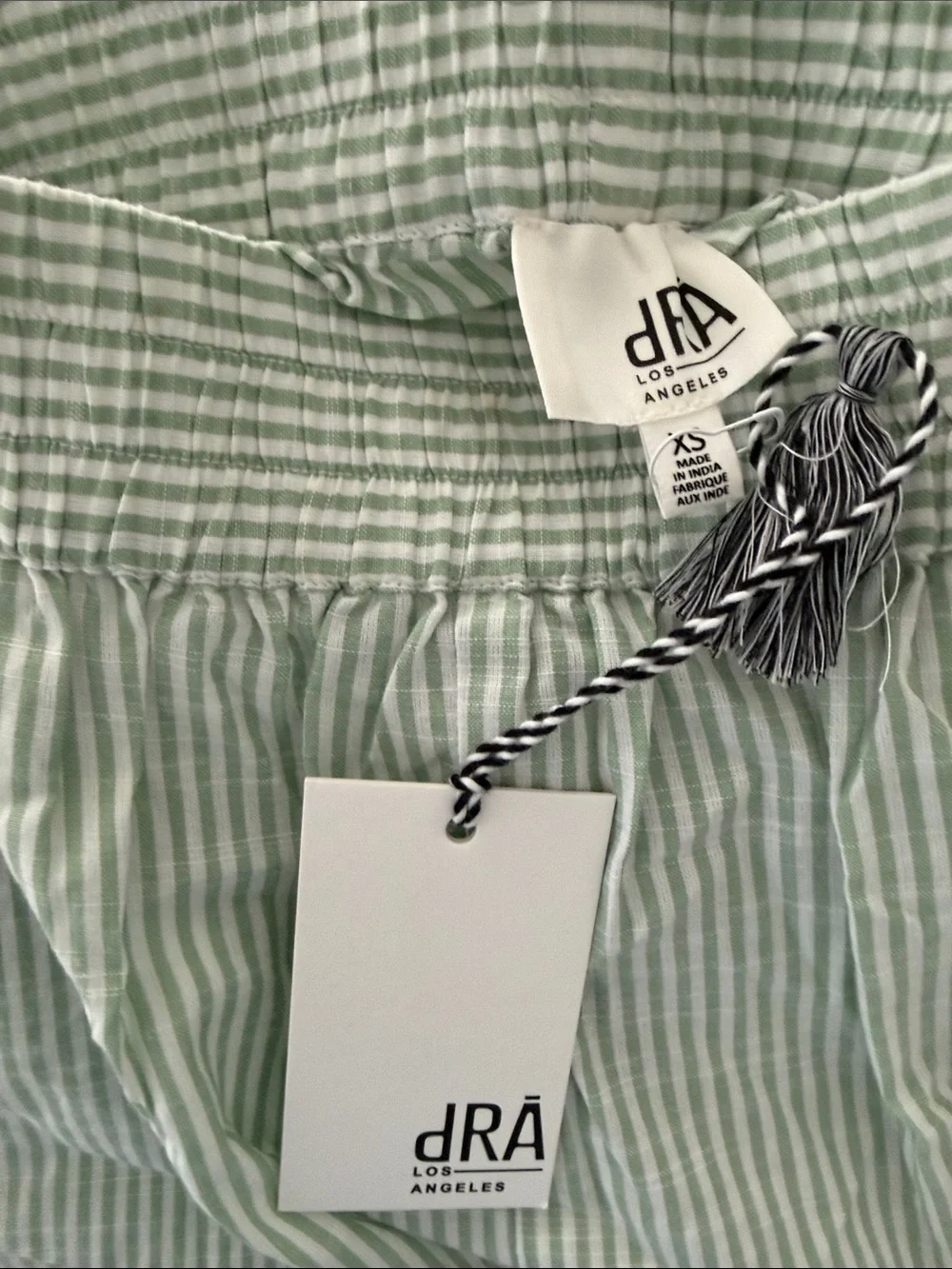 dRA for Anthropologie Benson Women's Mint Stripe and Matera Top XS NWT